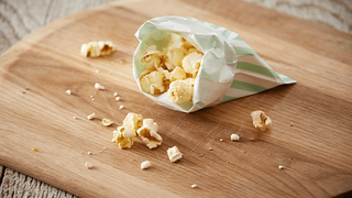 Healthier choice: a bag of plain popcorn